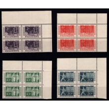 100-året for for det første hollandske frimærke. Komplet sæt. Fireblokke. Postfriske.